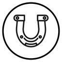 Lucky horseshoe Black Outline icon