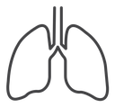 Lung Black Outline icon