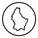 Luxembourg country map icon