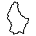 Luxembourg country map icon