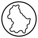 Luxembourg country map icon
