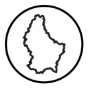 Luxembourg country map icon
