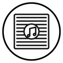 Lyrics Sheet Music Note icon