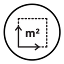 M2 area unit icon