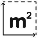 M2 area unit icon