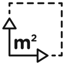 M2 area unit icon