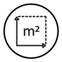 M2 area unit icon