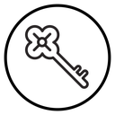 Magic Key Black Outline icon