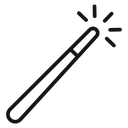 Magic wand Black Outline icon