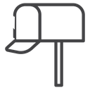 Mailbox Black Outline icon