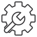 Maintenance Black Outline icon