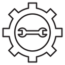 Maintenance Black Outline icon
