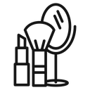 Makeup Black Outline icon
