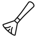 Makeup brush Black Outline icon