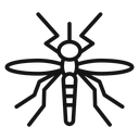 Malaria Black Outline icon