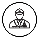 Male chief officer icon