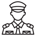 Male chief officer icon