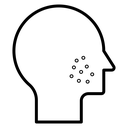Man acne on face icon