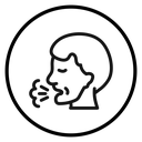 Man coughs icon