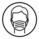 Man face with mask icon