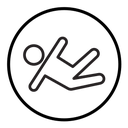 Man fall down icon