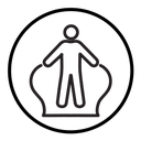 Man jumping with skipping rope icon