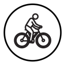 Man on bicycle icon