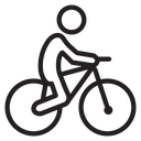 Man on bicycle icon