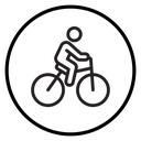 Man on bicycle icon