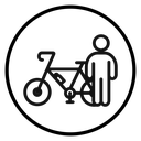 Man on bicycle icon