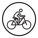 Man on bicycle icon