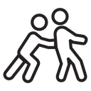 Man pushing another person icon