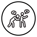 Man pushing another person icon