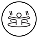 Man relaxing in jacuzzi Black Outline icon