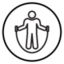 Man Skipping Rope Badge icon