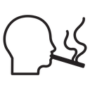 Man smoking cigarette icon