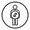 Man take money credit icon