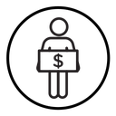 Man take money credit icon