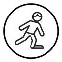 Man tripping icon
