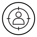 Man with target icon