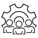 Management Black Outline icon