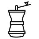 Manual coffee grinder icon