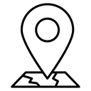 Map Black Outline icon
