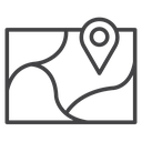 Map Location Marker Black Outline icon