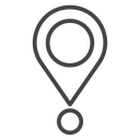 Map Pin Drop Point Black Outline icon