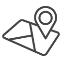 Map Black Outline icon