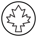 Maple leaf Black Outline icon