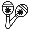 Maracas Black Outline icon