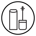 Mascara brush Black Outline icon