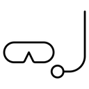 Mask snorkel icon